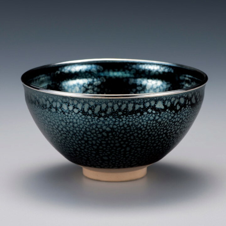 楽天市場】復刻 茶器 『 油滴 天目 茶碗 』本銀覆輪巻 純銀 茶道 名器 