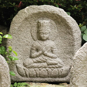 『 大日如来 』(単品) 庭置 仏像 真壁 御影石 伝統工芸士 加藤幸彦 石彫刻 仏像 石仏 通販 販売