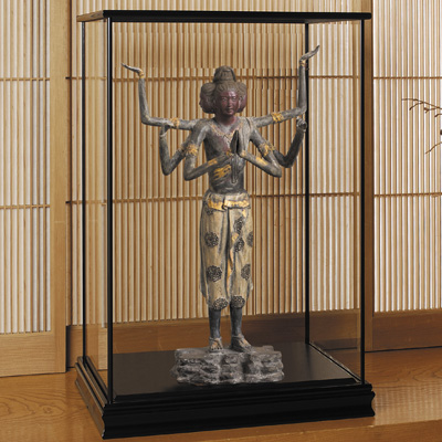 仏像 彫刻 【数量は多】 青銅製 新着 阿修羅 像 ガラスケース 専用