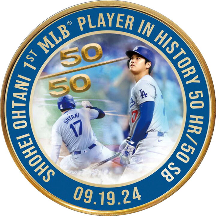楽天市場】『大谷翔平50-50達成記念純金メダル』 純金 46.6g 直径39mm 