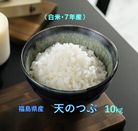 【最安値に挑戦中！】福島県産天のつぶ10キロ（白米・7年産）★送料0円！送料無料・一部地域有料（北海道・四国・中国地方 400円）（九州地方600円）(沖縄は発送できません）ふくしまプライド