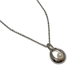 新品同様 タサキ ネックレス ベビーパール SV925 ペンダント 4.5mm ティアドロップ 淡水真珠 チェーンネックレス パールネックレス TASAKI アクセサリー 【中古】