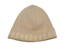 新品同様 エルメス ニット帽 ニットキャップ アイボリー ラメ入り カシミヤ XL Hロゴ HERMES レディース メンズ Hマーク 白 アイボリー 男女兼用 【中古】