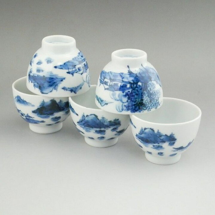 楽天市場】京焼 清水焼 染付山水之図 煎茶碗揃 昭阿弥 : 京焼清水焼 