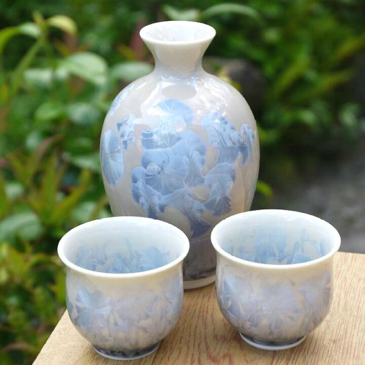 楽天市場】京焼 清水焼 花結晶酒器揃え 銀藤 陶あん : 京焼清水焼専門 