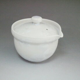 京焼 清水焼 花結晶宝瓶急須　白　陶あん