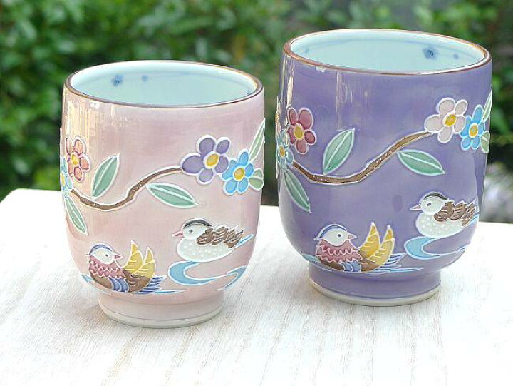 新品未使用】京焼 清水焼 昇峰窯 伊藤昇峰 夫婦湯呑と夫婦茶碗（楽天  