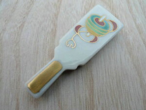京焼 清水焼 箸置き 羽子板お正月 独楽単品