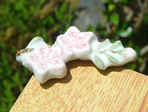 京焼 清水焼 桃の花箸置き 単品