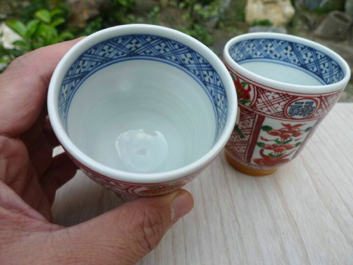 楽天市場】京焼 清水焼 赤絵福禄寿夫婦湯呑み : 京焼清水焼専門店 松韻堂 