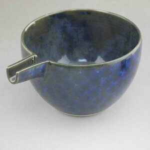 京焼 清水焼 花結晶片口 青墨 陶あん