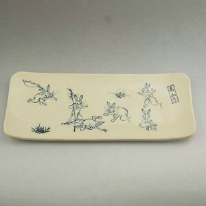 京焼 清水焼 高山寺長角皿 陶仙陶器 角丸(角が丸い)