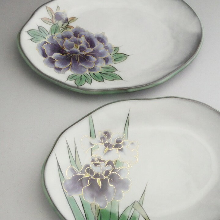 楽天市場】京焼 清水焼 白掛紫草花銘々皿揃え 陶あん : 京焼清水焼専門  