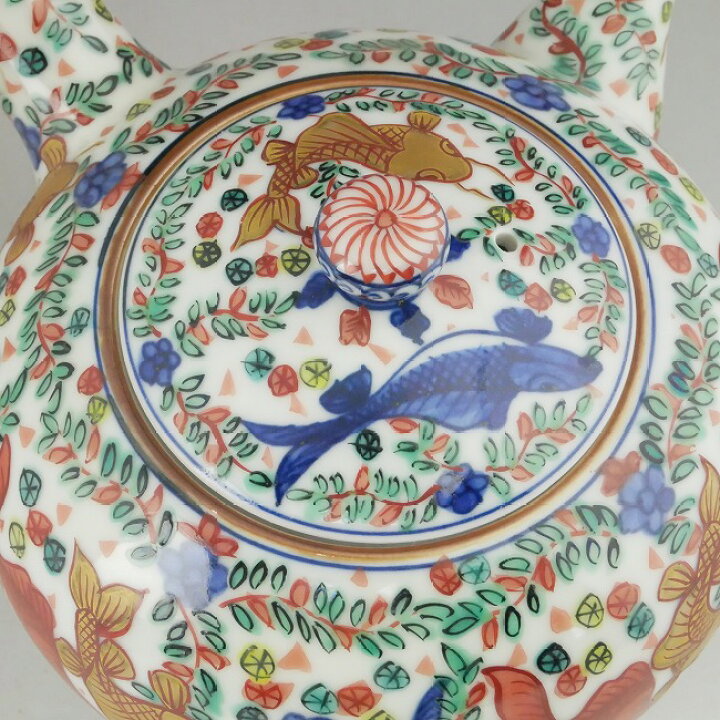 楽天市場】京焼 清水焼 万暦赤絵魚藻紋急須 春晃 : 京焼清水焼専門店 