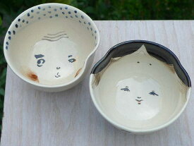 京焼 清水焼 お福と火男　汲出碗セット　与し三