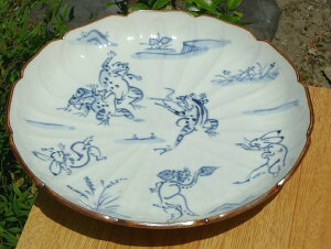 京焼 清水焼 鳥獣戯画6寸皿 単品 壹楽