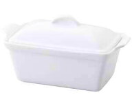 テリーヌ型 白磁 小 /磁器 耐熱 ホワイト グラタン皿 洋食 シンプル スタイリッシュ 蓋付 業務用 フレン…