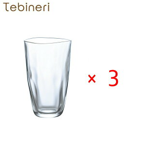 (3個販売)アデリア/石塚ガラス てびねり 370 /日本製 国産品 ガラス食器 酒器 ハイボール用 チューハイ用 カクテル用 ジュース用 ソフトドリング用 和風 ハンドメイド風 手作り風 厚口 インテ