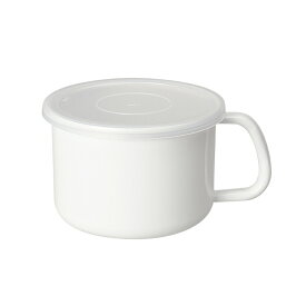 野田琺瑯 ホワイトシリーズ White Series 持ち手付ストッカー 丸型 L シール蓋付 /保存容器 日本製 国産品 高品質 食器 まる型 冷蔵 冷凍 耐熱 オーブン 直火 衛生的 白 清潔感 家庭用 シンプル