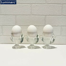 Luminarc リュミナルク コクティエプル エッグカップ 3個入り /玉子立て エッグスタンド エッグホルダー ガラス フランス製 おしゃれ 可愛い かわいい 朝食 モーニング 生卵 ゆで卵 インテリア
