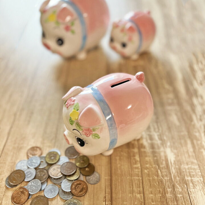 楽天市場】ぶた貯金箱 (中) /日本製 国産品 瀬戸焼 陶器 コイン入れ  