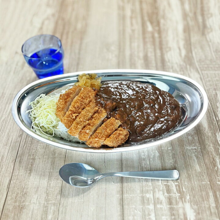 楽天市場】IKD 18-8ステンレス カレー皿 楕円皿 大 /日本製 国産品 