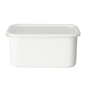 野田琺瑯 ホワイトシリーズ(White Series) レクタングル深型LL シール蓋付 /保存容器 日本製 国産品 高品質 食器 冷蔵 冷凍 耐熱 スクエア オーブン 直火 衛生的 白 清潔感 スクエア