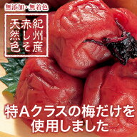 【紫蘇入り】実くずれ梅干し 訳あり 送料無料　しそ梅　700g　和歌山ふるさと食品認証　無添加【塩分 約2…