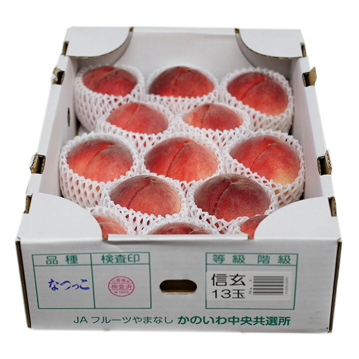 楽天市場】山梨県産 桃 なつっこ 秀品 13～15玉入り （大玉）箱 