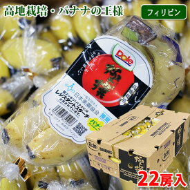 【送料無料】 Dole フィリピン産　極撰バナナ （ハイランド） 22房入　15kg （箱） 高知栽培