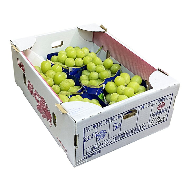楽天市場】山梨県産 シャインマスカット 秀品 5房入り 3kg（箱 