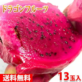 【送料無料】ベトナム産　ドラゴンフルーツ　赤肉種　13玉～16玉入り（1箱）