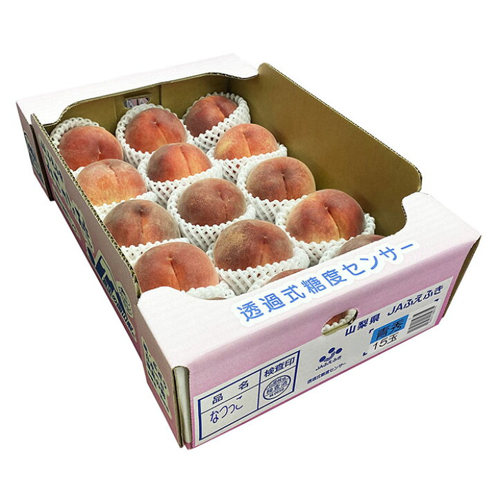 楽天市場】山梨県産 桃 なつっこ 秀品 13～15玉入り （大玉）箱 