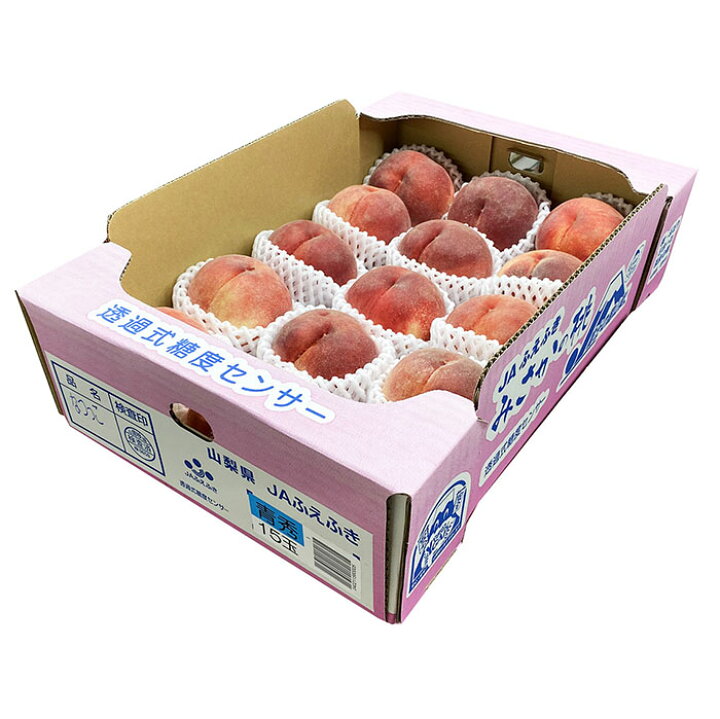 楽天市場】山梨県産 桃 なつっこ 秀品 13〜15玉入り （大玉）箱 : 生鮮 