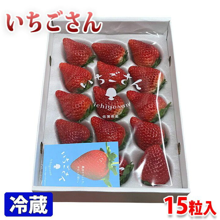 楽天市場 佐賀県産 いちご いちごさん 15粒入り 化粧箱 生鮮食品直送便 楽天市場 佐賀県産 いちご いちごさん 15粒入り 化粧箱 生鮮食品直送便