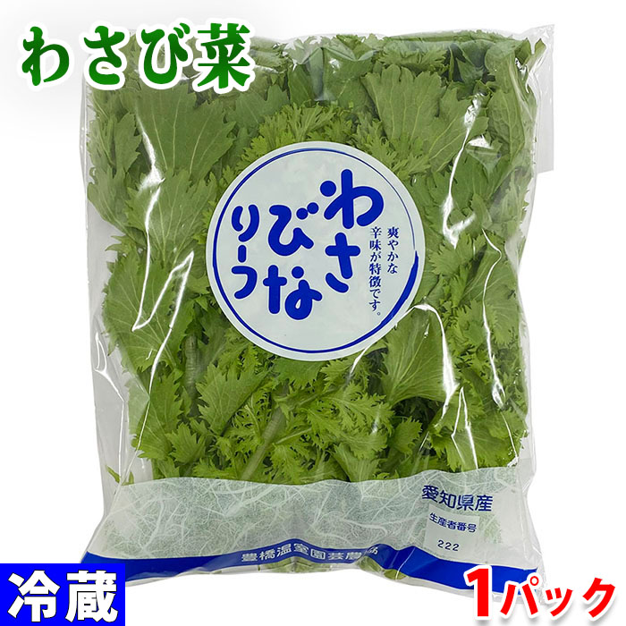 愛知県産 わさび菜 秀品 新作アイテム毎日更新 約100g 袋入り 値下げ