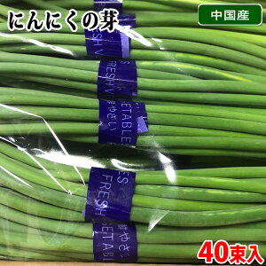 中国産 にんにくの芽 10束入×4袋 (40束入) 箱 業務用 小束 セット
