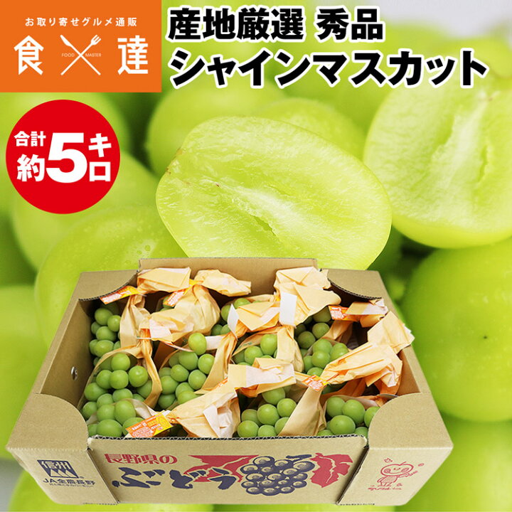 楽天市場】シャインマスカット 約5kg 7～12房程度 秀 産地厳選 贈答用  