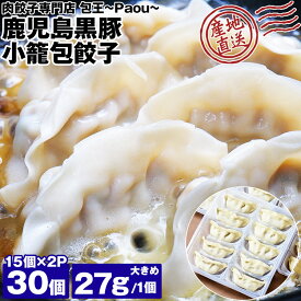 餃子 取り寄せ 鹿児島黒豚 小籠包餃子 27g 30個 (15個×2P) 大きめ 豚とん包 メディア掲載 受賞歴 多数！ paou 包王 冷凍便 同梱不可 指定日不可 産直