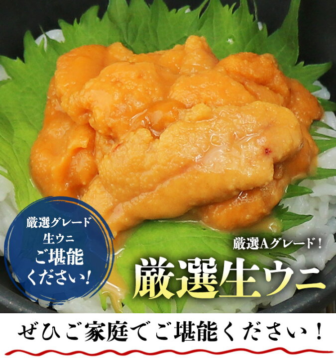 楽天市場】生うに 100g×3パック 完全無添加 みょうばん不使用 ブランチ 