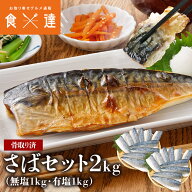 さば 骨取り済 セット 無塩1kg 塩1kg 合計2kg 塩さば 無塩サバ 訳あり 鯖 骨なし 切り身 骨抜き フィレ …