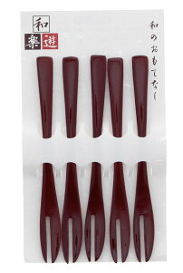 イシダ(Ishida) 和菓子フォーク 5本組 天然木