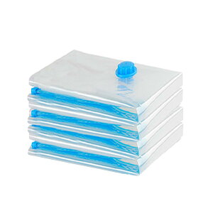 QH 布団圧縮袋4x(70x50)cm掃除機対応圧縮袋 防塵防湿 カビ、ダニ対策 敷布団収納可 収納/引越し/衣替え 真空パック