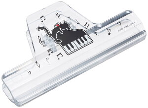 ナカノ ミュージック ブック クリップ クリア ネコとピアノ CLW-30/C/NP