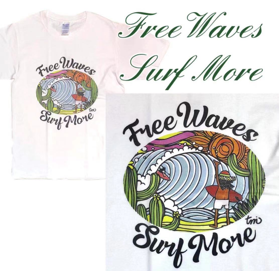 新品■送料無料■ Sunrise Okinawa 全品送料無料 Tシャツ 沖縄から発送 Free デザイナーTamo Surf Waves コラボTシャツ More