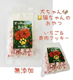 無添加　イチゴ＆鹿肉クッキー　犬　猫　おやつ　ドライフルーツ　食物繊維