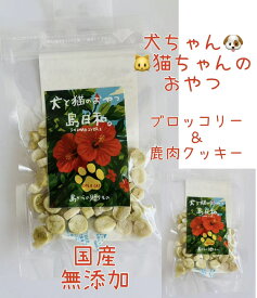 無添加　ブロッコリー＆鹿肉クッキー　犬　猫　おやつ　ドライフード　食物繊維