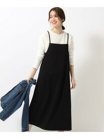 【SALE／30%OFF】【2点セット】着丈が調節できる 大人のキャミワンピース+ロンT SHOO・LA・RUE シューラルー ワンピース・ドレス その他のワンピース・ドレス ブラック グリーン ピンク【RBA_E】[Rakuten Fashion]