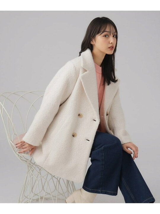 楽天市場】【SALE／30%OFF】プードル調 ダブルブレスト コート SHOO 