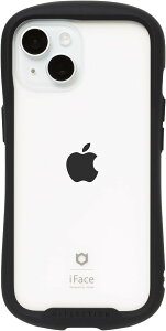 iFace Reflection iPhone 15 ケース クリア 強化ガラス (ブラック)【アイフェイス アイフォン15 用 iphone15 用 カバー 韓国 耐衝撃 透明 ストラップホール】 41-959039